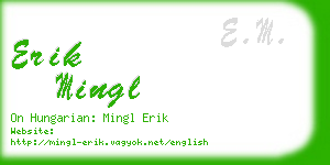 erik mingl business card